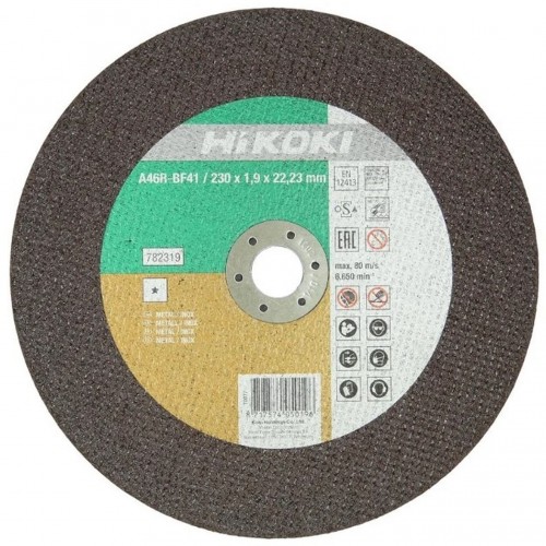 HiKOKI 782319 Scheibe Schleifmittel Für Schneiden Eisen Edelstahl, 230x22,23x1,9mm