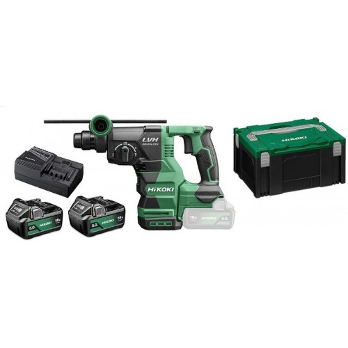 HiKOKI DH1826DAWPZ Akku Bohr und Meißelhammer Set, SDS-Plus, 18V 5,0Ah 3,2J