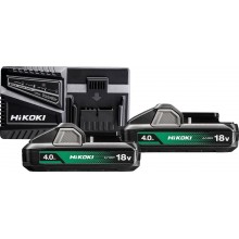 HiKOKI UC18YFSLWEZ Akku- und Ladegerät-Set (18V/2x 4,0Ah)