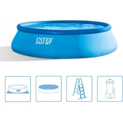 INTEX Easy Set Pool Schwimmbecken 457 x 122 cm mit kartuschenfilteranlage 26168GN