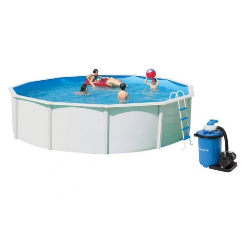 INTEX Stahlwandpool Set Nuovo de Luxe 550 x 120 cm 011160 + Sandfilteranlage 
