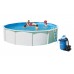 INTEX Stahlwandpool Set Nuovo de Luxe 550 x 120 cm 011160 + Sandfilteranlage 