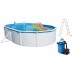 INTEX Stahlwandpool Set Nuovo de Luxe oval 550 x 366 x 120 cm 011250 + Sandfilteranlage 