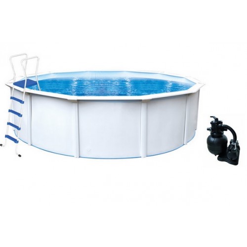 Steinbach Stahlwandpool Set Nuovo de Luxe II 360 x 120 cm, 012140 + Sandfilteranlage