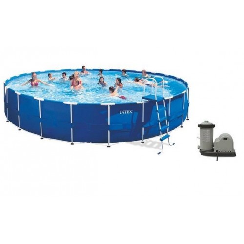 INTEX Frame Pool Set Rondo 732 x 132 cm 28262GN+Kartuschenfilteranlage