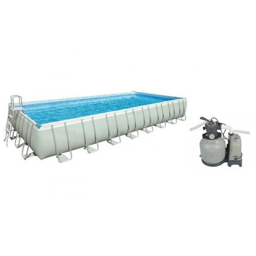 INTEX Frame Pool Set Ultra Quadra 975 x 488 x 132 cm 28376NP + Sandfilteranlage