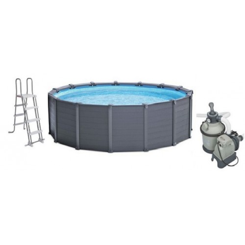 INTEX Graphite Pool Set O 478 x 124 cm, 28382NP