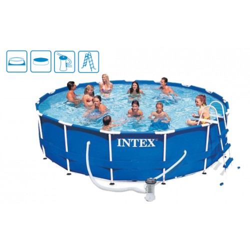 INTEX Metal Frame Pool Komplett 457 x 84 cm 28228GN INTEX Metal Frame Pool Komplett 457 x 84 cm 28228GN
