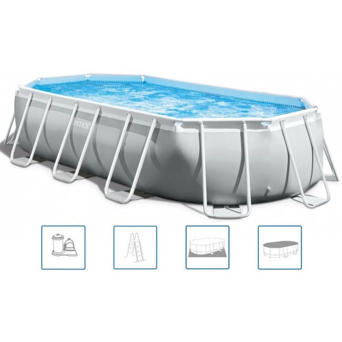 INTEX PRISM FRAME OVAL PREMIUM POOLS Schwimmbad 503 x 274 x 122 cm 26796GN