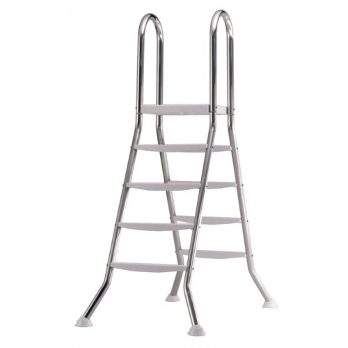 INTEX Aufstellbeckenleiter Edelstahl, 4 + 4 Stufen 018000