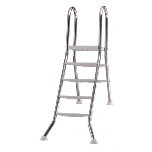 INTEX Aufstellbeckenleiter Edelstahl, 4 + 2 Stufen 018001