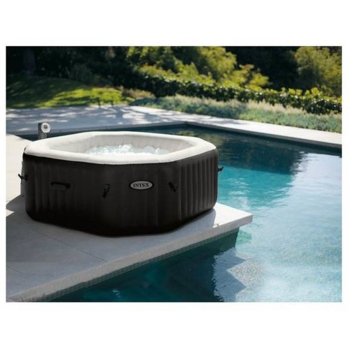 INTEX Jet & Bubble Spa Deluxe Octagon Whirlpool salzwassersystem, für 6 personen 28456