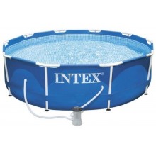 INTEX Metal Frame Pool 305 x 76 cm 28202GS+Kartuschenfilteranlage