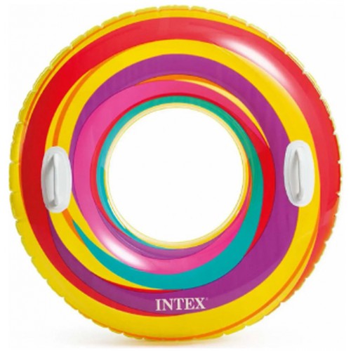 INTEX Aufblasbarer Ring mit Griffen 91 cm, gelb 59256NP