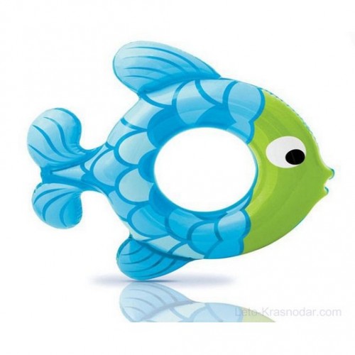 INTEX Schwimmring Fish blau