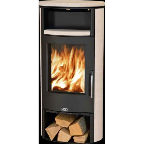 ABX ISLAND Holz-Kaminofen, schwarz+cream 4672-7C ABX ISLAND Holz-Kaminofen, schwarz+cream 4672-7C