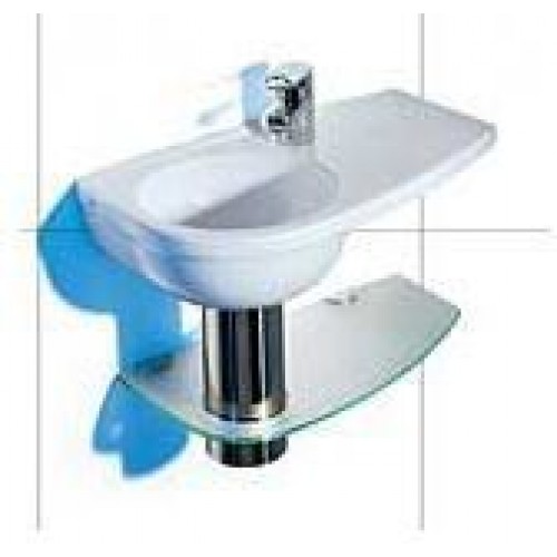 KERAMAG Visit Waschtisch mit Hahnloch, Ablage rechts 60 x 34 cm + KeraTect 123160600