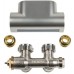Kermi Ventilhahnblock, Blende imitation edelstahl ZV00410003