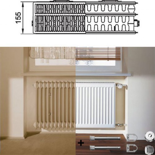 Kermi Therm X2 Profil-K Austauschheizkörper 33 554 / 1300 FK033D513