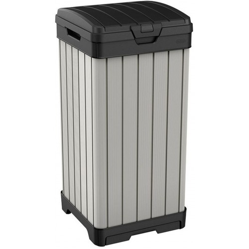 KETER BALTIMORE 125L Abfalleimer, 41 x 41 x 87,4 cm, grau 17206192
