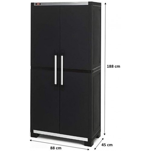 KETER XL PRO Tall Shed Lagerschrank, 88 x 45 x 188 cm, schwarz 17199263