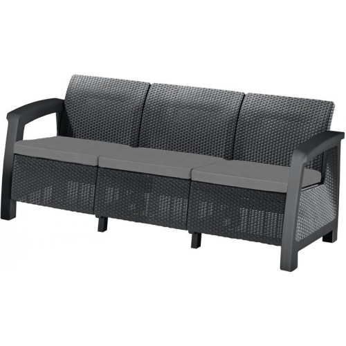 KETER BAHAMAS LOVE SEAT MAX Gartenbank, Sofa, 182 x 70 x 79cm, graphit/grau 17205920