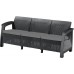 KETER BAHAMAS LOVE SEAT MAX Gartenbank, Sofa, 182 x 70 x 79cm, graphit/grau 17205920