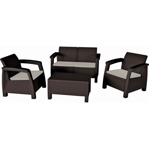 KETER BAHAMAS Lounge-Set, braun/beige 17202269