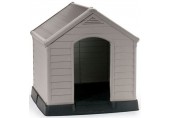 KETER DOG HOUSE Hundehütte, Kunststoff, 95 x 99 x 99 cm, grau 17360369