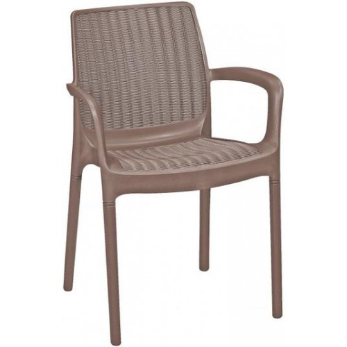 KETER BALI MONO Gartenstuhl, Rattanoptik, 55 x 60 x 83 cm, cappuccino 17190206