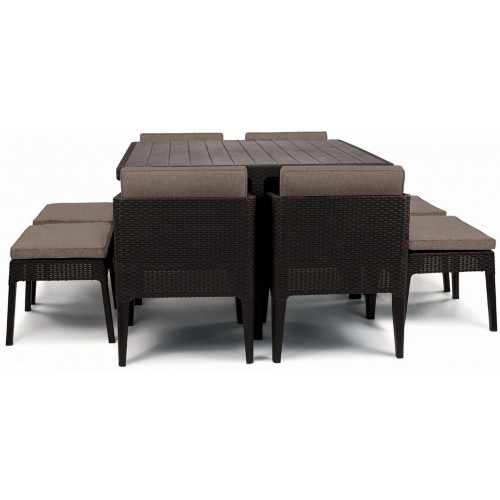KETER COLUMBIA Dining Set 9-teilig, braun/beige 17204120