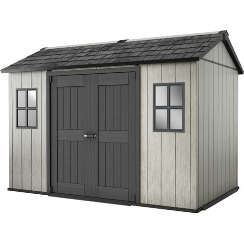 B-WARE KETER OAKLAND 1175 SD Gartenhaus, 350 x 229 x 254 cm, grau, beschädigte Verpackung