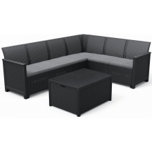 KETER EMMA CORNER 6 SEATER Ecksofa-Set, graphit/grau 17210758