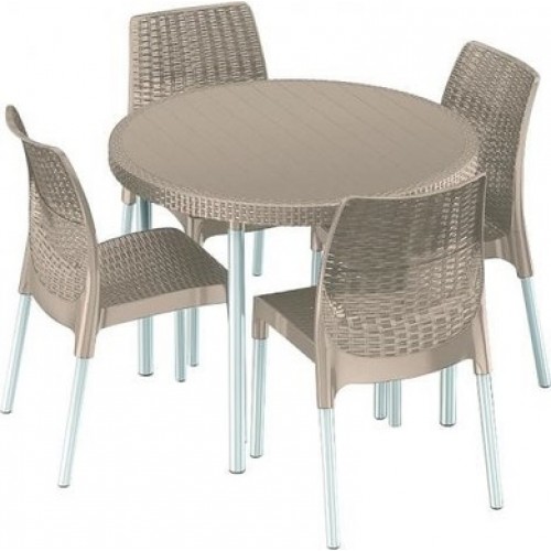 KETER Gartenmöbelset JERSEY cappuccino 17200848