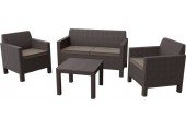 ALLIBERT ORLANDO Lounge-Set 4-tlg., braun/grau-beige 17202809