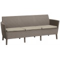 KETER SALEMO 3-Sitzer Sofa, 187 x 67 x 76 cm, cappuccino/sand 17209039