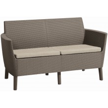 KETER SALEMO 2-Sitzer Sofa, 133 x 67 x 76 cm, cappuccino/sand 17209038