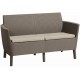KETER SALEMO 2-Sitzer Sofa, 133 x 67 x 76 cm, cappuccino/sand 17209038