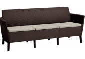 KETER SALEMO 3-Sitzer Sofa, 187 x 67 x 76 cm, braun/beige 17209039