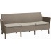 KETER SALEMO 3-Sitzer Sofa, 187 x 67 x 76 cm, cappuccino/beige 17209039