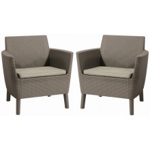 KETER SALEMO DUO Sessel 2 St., 74 x 67 x 76 cm, cappuccino/sand 17209040