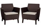 KETER SALEMO DUO Sessel 2 St., 74 x 67 x 76 cm, braun/beige 17209040