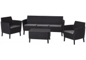 KETER SALEMO 3 SEATER Lounge-Set, graphit/grau 17205990