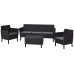 KETER SALEMO 3 SEATER Lounge-Set, graphit/grau 17205990