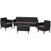 KETER SALEMO 3 SEATER Lounge-Set, braun/grau-beige 17205990