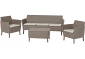 KETER SALEMO 3 SEATER Lounge-Set, cappuccino/beige 17205990