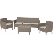 KETER SALEMO 3 SEATER Lounge-Set, cappuccino/beige 17205990