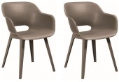KETER AKOLA Gartenstuhl 2 St., 56,5 x 55 x 80 cm, cappuccino 17207305
