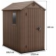 KETER DARWIN 4 x 6 Kunststoffgerätehaus, 125,8 x 184,5 x 205 cm, braun 17209417