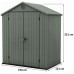 KETER DARWIN 6 x 4 Kunststoffgerätehaus, 190 x 121 x 221 cm, grün 17210351